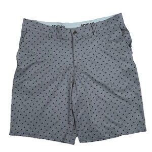 Adidas Ultimate 365 Golf Shorts Men's 34 Gray Geometric AOP Print Stretch